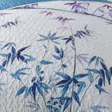 Ornate Vintage Lace purple blue3 Pc Bedspread & Pillow Cover Set - Side View