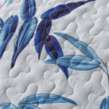 Ornate Vintage Lace purple blue3 Pc Bedspread & Pillow Cover Set - 45-Degree Angle