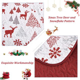 Snowflake Pattern nordic Christmas Queen Bedspread Set - 45-Degree Angle