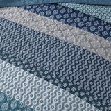 Classic Hydrangea Soft Quilted 3 Pc Bedspread & Pillow Cover Set - Close-Up Angle