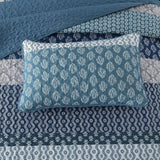 Classic Hydrangea Soft Quilted 3 Pc Bedspread & Pillow Cover Set - Low Angle
