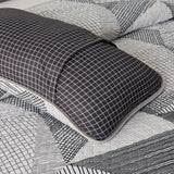 Charming urban pattern 3 Pc Bedspread & Pillow Cover Set - Rear View