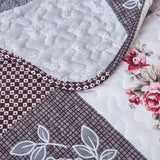 Refreshing multicolo Bloom Lightweight 3 Pc Bedspread & Pillow Cover Set - Top-Down View