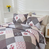 Refreshing multicolo Bloom Lightweight 3 Pc Bedspread & Pillow Cover Set - 45-Degree Angle