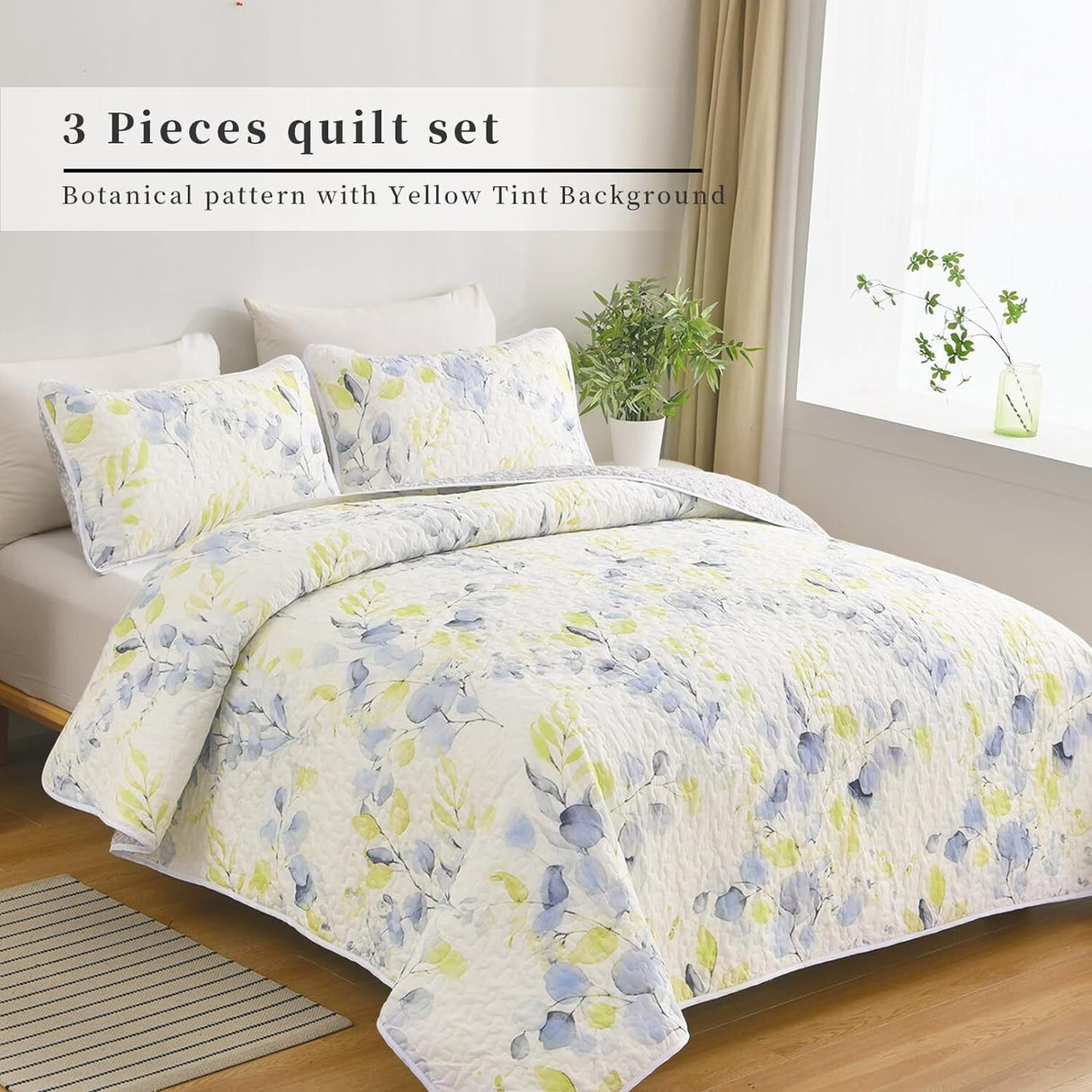 Regal Orchid Bloom 3 Pc Bedspread & Pillow Cover Set