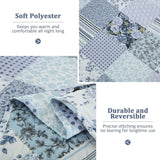 Radiant Summer Breeze patchwork 3 Pc Bedspread & Pillow Cover Set - 45-Degree Angle