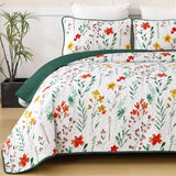 Enchanting Fields Cozy 3 Pc Bedspread & Pillow Cover Set - Top-Down View