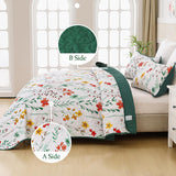 Enchanting Fields Cozy 3 Pc Bedspread & Pillow Cover Set - 45-Degree Angle