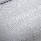 Plain Grey Choc urban 3 Pc Bedspread & Pillow Cover Set - Rear View