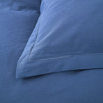 100% cotton Premium Doona Duvet Quilt Cover Set with Soft Pillowcases - Blue-Single