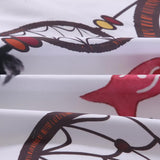 Dream catcher Printed Duvet Cover Set with Matching Pillowcases - white-Super King - 45-Degree Angle