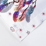 Dream catcher Printed Duvet Cover Set with Matching Pillowcases - white-Super King - Rear View