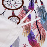 Dream catcher Printed Duvet Cover Set with Matching Pillowcases - white-Super King - Low Angle