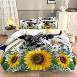 Luxury Feel Satin Duvet Cover Set - Smooth & Breathable-Double - Rear View