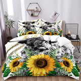 Luxury Feel Satin Duvet Cover Set - Smooth & Breathable-King - Low Angle