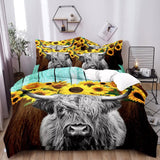Nature-Inspired Floral Duvet Cover Set - Hypoallergenic Fabric-Single - Extra Image