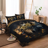 Nature-Inspired Floral Duvet Cover Set - Hypoallergenic Fabric-King - Front View
