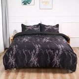 Bold Geometric Print Duvet Cover Set - Eco-Friendly Material-King - Side View