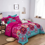 Aesthetic Glow Floral 3‑Piece Comforter Set with Matching Shams - Front View
