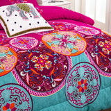 Aesthetic Glow Floral 3‑Piece Comforter Set with Matching Shams - Side View
