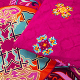 Aesthetic Glow Floral 3‑Piece Comforter Set with Matching Shams - Close-Up Angle
