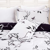 Dreamy Nights Marbled leaf Quilted Comforter Set – Soft 3‑Piece Look - Top-Down View