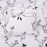 Dreamy Nights Marbled leaf Quilted Comforter Set – Soft 3‑Piece Look - Rear View