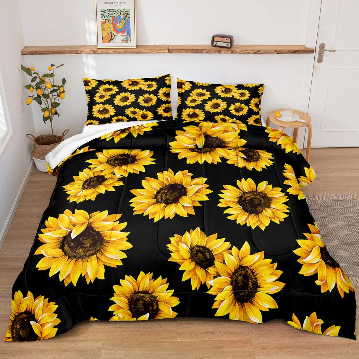 Scandi Dream soft floral Comforter Set ??Soft Neutral 3??iece Look