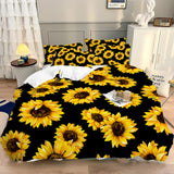Scandi Dream soft floral Comforter Set – Soft Neutral 3‑Piece Look - Front View