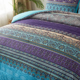 Boho Glow Teal Bedding – 3‑Piece Comforter Set for Relaxed Spaces - Top-Down View
