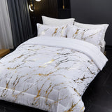 Cloud Rest Bedding Collection – Minimal 3‑Piece Comforter - Side View