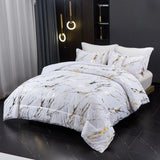 Cloud Rest Bedding Collection – Minimal 3‑Piece Comforter - Top-Down View
