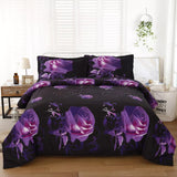 Rose Golden Hour Comforter Set ??Aesthetic 3??iece Bedroom Mood