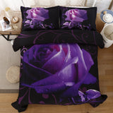 Rose Golden Hour Comforter Set – Aesthetic 3‑Piece Bedroom Mood - Front View