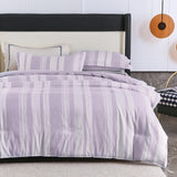 Midnight Calm stripes purple 3??iece Bedding ??Cozy comforter Style