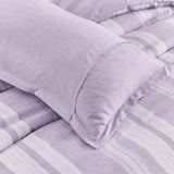 Midnight Calm stripes purple 3??iece Bedding ??Cozy comforter Style