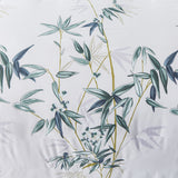 Floral Leaves Comforter Set, King Size, Quilted Bedding with Pillowcases - 45-Degree Angle