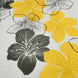 Floral Comforter Set, King Size, Yellow Floral 3-Piece Bedding, Lightweight Microfiber - 45-Degree Angle