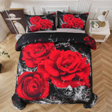 Chill Haven Red Rose 3??iece Comforter Bundle ??Relax & Recharge Style