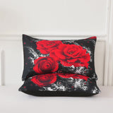 Chill Haven Red Rose 3??iece Comforter Bundle ??Relax & Recharge Style