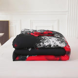 Chill Haven Red Rose 3??iece Comforter Bundle ??Relax & Recharge Style