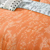Charming Autumn Warm oranage 3 Pc Comforter & Pillow Cover Set - Top-Down View