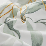 Soft Leaves Comforter Set, King Size, Plush Quilted Bedding with Pillowcases - 45-Degree Angle