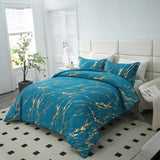 Cozy Cloud 3 Teal ‑Piece Comforter Bundle – Instagram‑Ready Bedroom - Front View