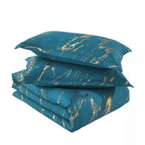 Cozy Cloud 3 Teal ‑Piece Comforter Bundle – Instagram‑Ready Bedroom - Low Angle