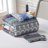 Whimsical Winter Frosty Elegant 3 Pc Comforter & Pillow Cover Set - Top-Down View
