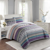 Whimsical Winter Frosty Elegant 3 Pc Comforter & Pillow Cover Set - Top-Down View