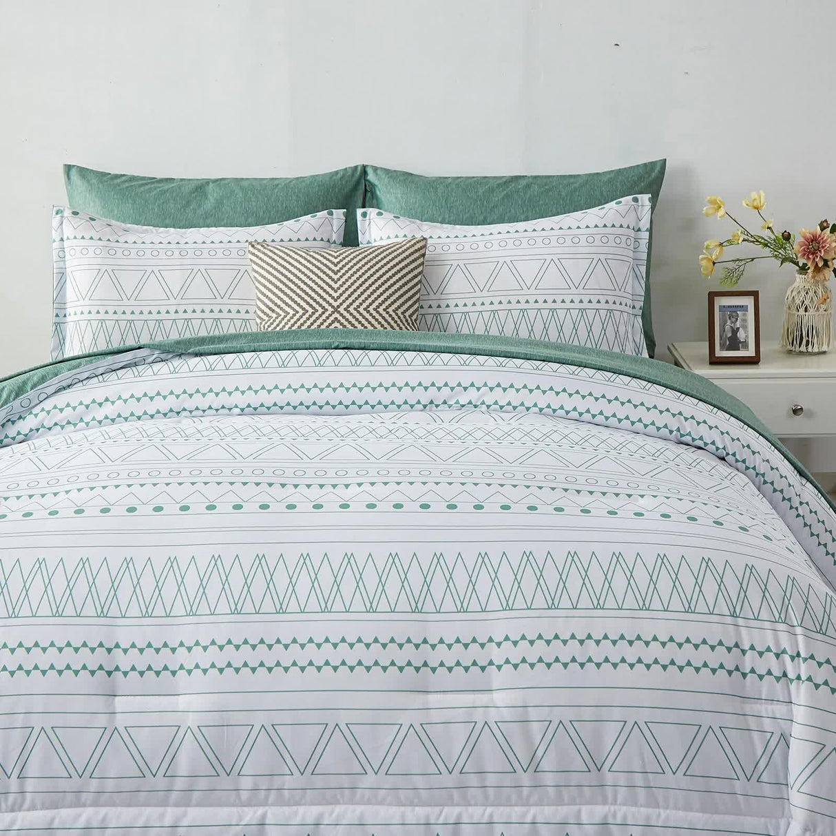Boho Vibes Bedding Set ??3??iece Comforter & Pillow Covers