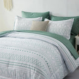 Boho Vibes Bedding Set – 3‑Piece Comforter & Pillow Covers - Top-Down View