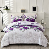 Luxe Loft Purple rose Quilted Comforter & Shams ??Trending 3??iece Set